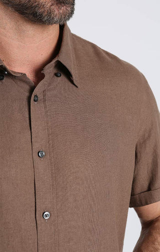 Noho Short Sleeve Linen Viscose Shirt - JACHS NY