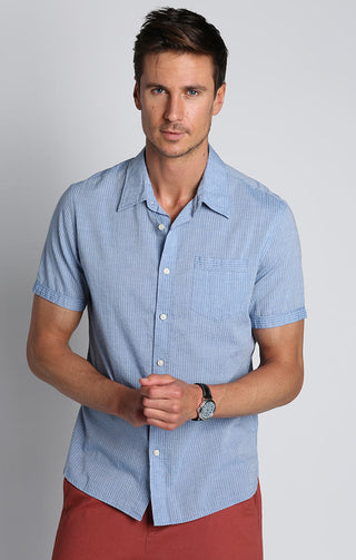 Seersucker Short Sleeve Shirt - JACHS NY