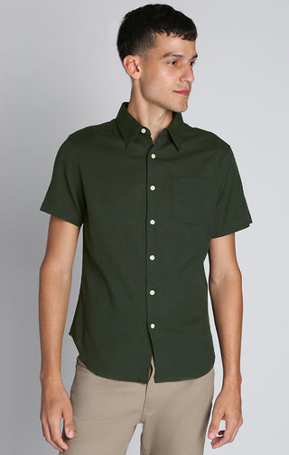 Cotton Linen Short Sleeve Shirt - JACHS NY