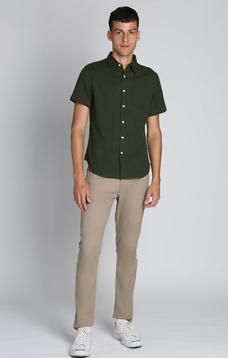 Cotton Linen Short Sleeve Shirt - JACHS NY