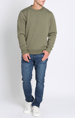 Sherpa Lined Soft Touch Fleece Crewneck - JACHS NY