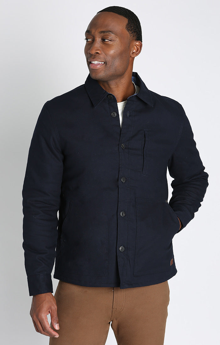 NY Stretch Jacket JACHS Shirt Quilted Navy Canvas –