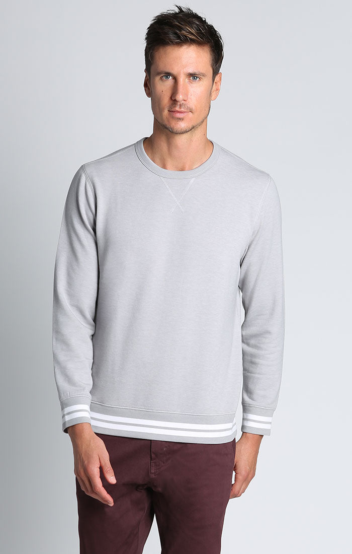 Grey Soft Touch Varsity Crewneck Pullover – JACHS NY