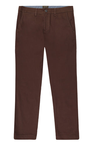 Brown Straight Fit Stretch Bowie Chino - JACHS NY