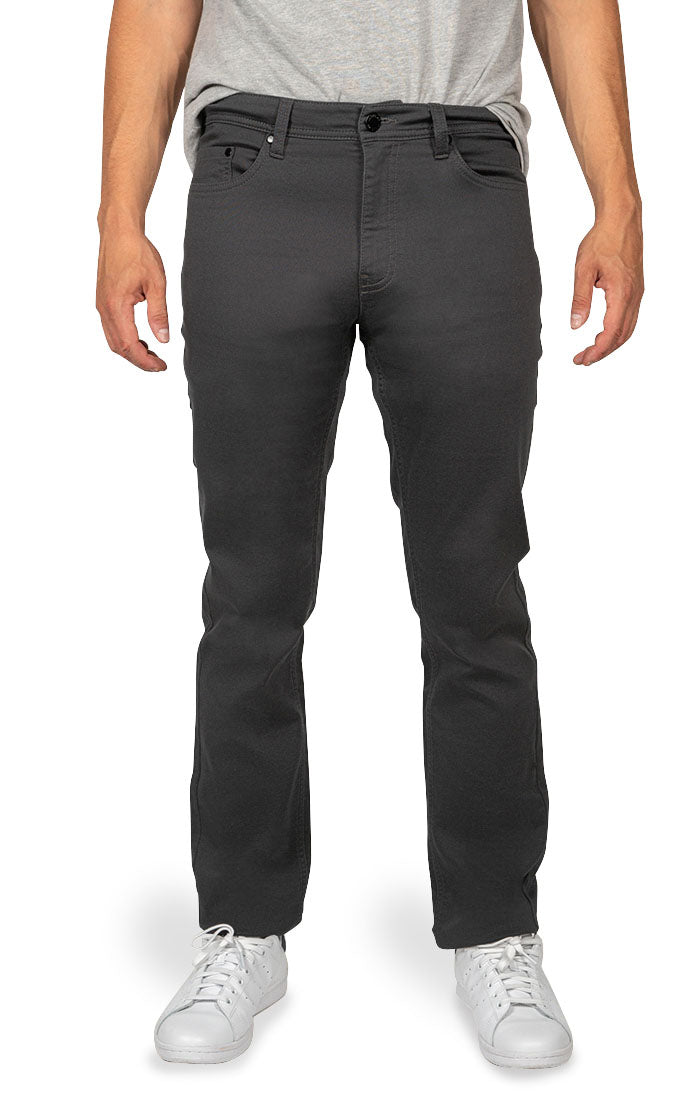 Dark Charcoal Straight Fit Stretch Traveler Pant – JACHS NY