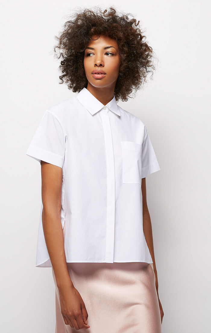 Giza Cotton Short Sleeve Boxy Shirt – JACHS NY
