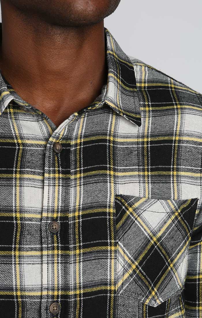 Charcoal Buffalo Plaid Knit Flannel Shirt – JACHS NY